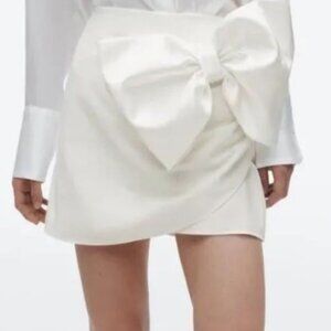 Zara White Skort With Bow size L